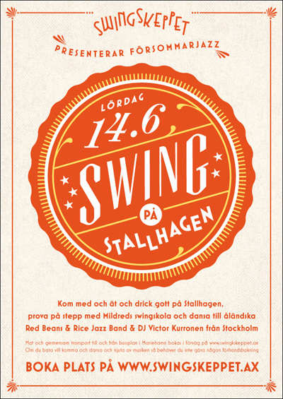 Swing på Stallhagen försommarjazz Mildreds swingskola Swingskeppet Åland Finström